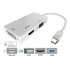 Конвертер перехідник Mini DisplayPort на HDMI/DVI/VGA 34113