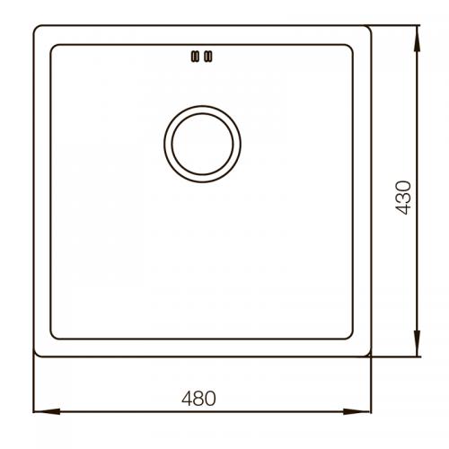 Мийка MIXXUS MX4843-220x1.0-PVD-BRONZE (MX0558) в інтернет супермаркеті PbayMarket!