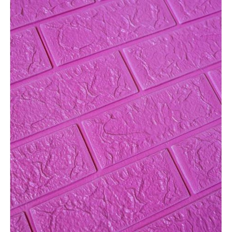 Самоклеюча декоративна 3D панель Loft-Expert під рожеву рівну цеглу 700x770x4 мм