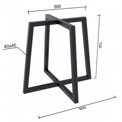 Стіл обідній GoodsMetall в стилі Лофт 800х750мм Ентоні