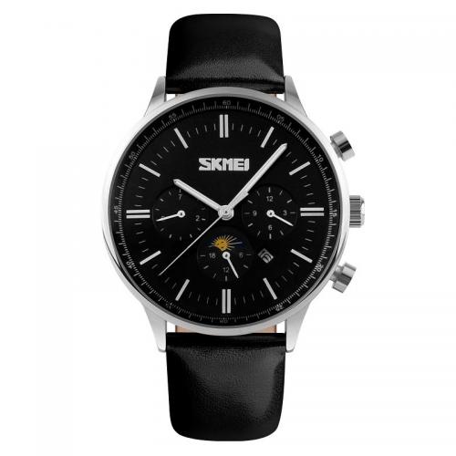 Годинник Skmei 9117 Silver Case Black Dail BOX (9117BOXSBK)