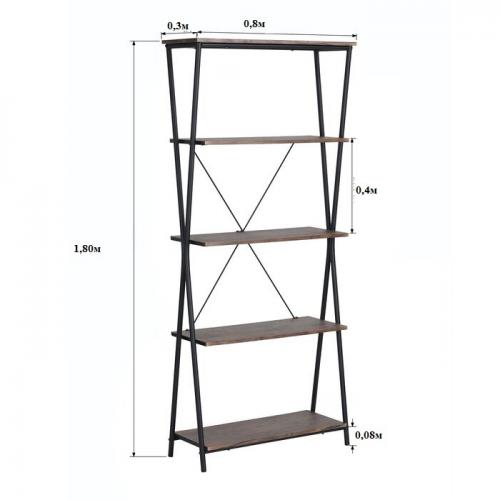 Стелаж GoodsMetall у стилі Лофт 1800х800х300 СТЖ1122 Стелаж GoodsMetall у стилі Лофт 1800х800х300 СТЖ1122