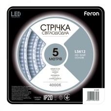 Стрічка світлодіодна Feron LS612 led 9.6 Вт/м 12 В 4000K 5 м (2692782409)