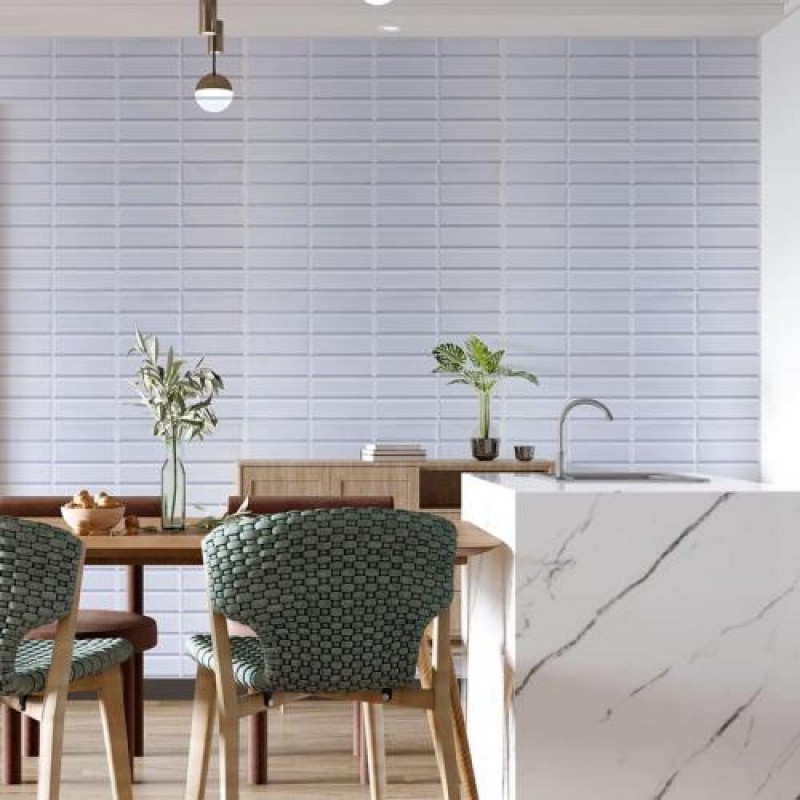 Декоративна панель ПВХ під камінь Sticker Wall 960*480*4мм (D) SW-00001779 Біла