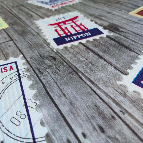 Самоклеюча 3D панель Sticker Wall Поштові марки 700х700х4мм Самоклеюча 3D панель Sticker Wall Поштові марки 700х700х4мм