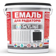 Емаль Для Радіаторів акрилова термостійка глянсова SkyLine 5 л Чорна RAL 9004