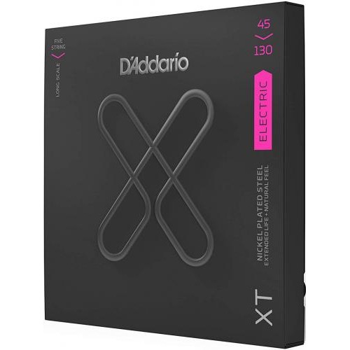 Струни для бас-гітари D'Addario XTB45130 XT Bass Regular Light 5-Strings 45/130 Струни для бас-гітари D'Addario XTB45130 XT Bass Regular Light 5-Strings 45/130