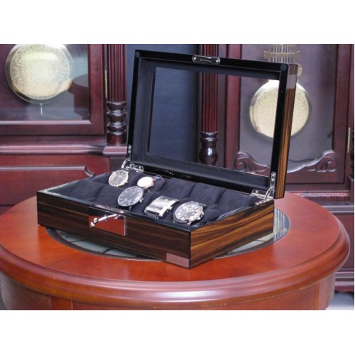 Шкатулка для зберігання годинників Salvadore WB/2386/10.EB 31,5х21х8,5 см Коричнево-чорний Шкатулка для зберігання годинників Salvadore WB/2386/10.EB 31,5х21х8,5 см Коричнево-чорний