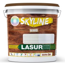 Лазур Skyline Lasur Wood декоративно-захисна для обробки дерева Білий 5 л
