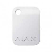 Захищений безконтактний брелок Ajax Tag white для клавіатури KeyPad Plus