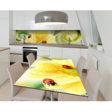 Наклейка 3Д вінілова на стіл Zatarga «Сонечко в росі» 600х1200 мм (Z184036st)