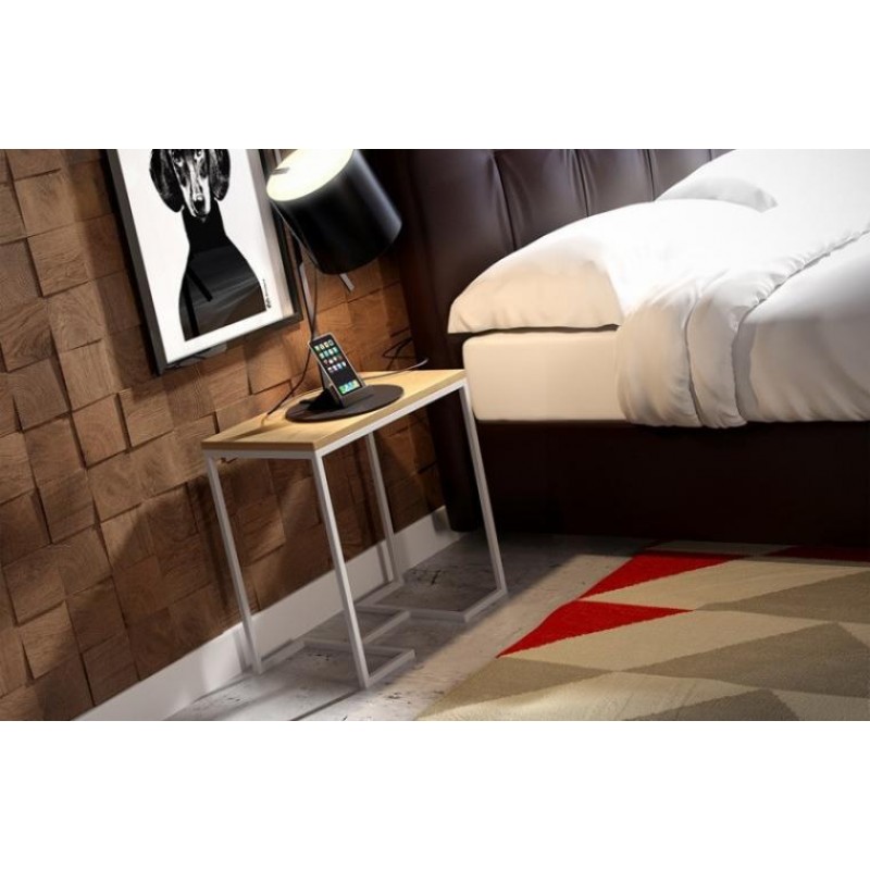 Приліжковий столик у стилі Loft NS-1479 630x600x400 мм Черный