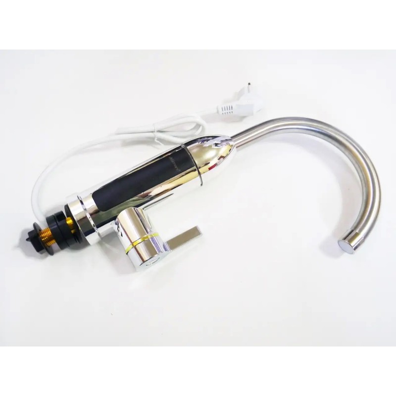 Проточний водонагрівач з екраном Delimano хром пластик RX-012 Підключення знизу