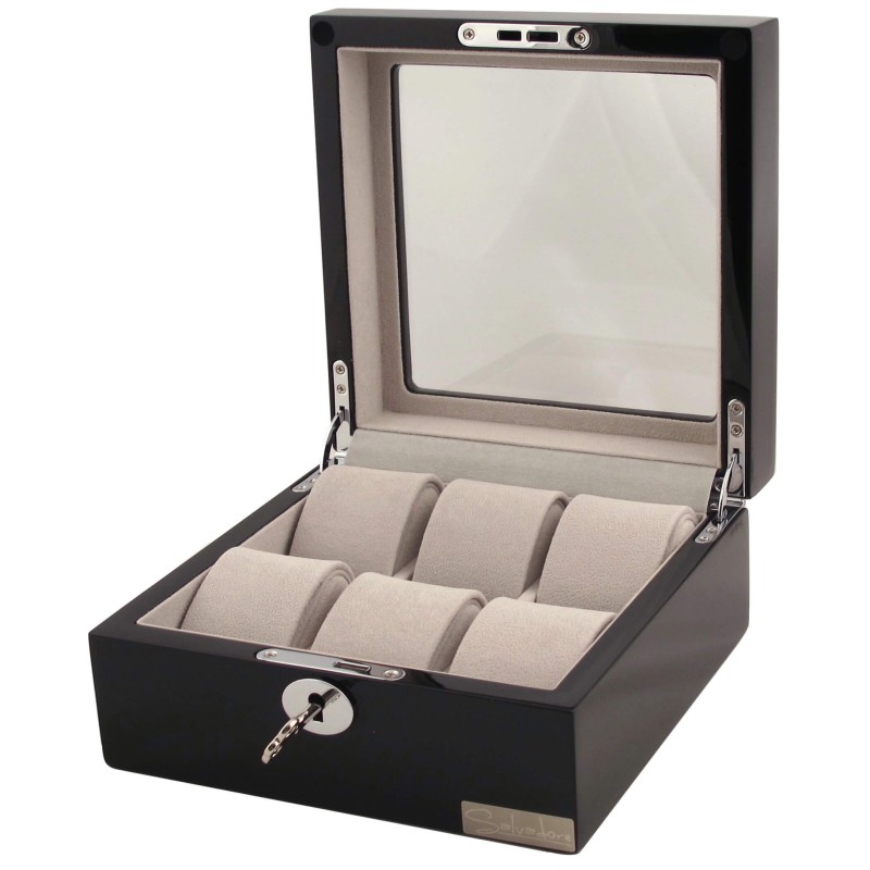 Шкатулка для зберігання годинників Salvadore 841-6BG Чорний