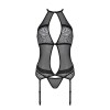 Корсет з пажами Passion SATARA CORSET L/XL black, стрінги, мереживо, застібки спереду та ззаду в інтернет супермаркеті PbayMarket!