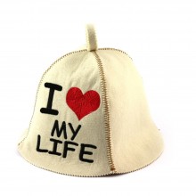 Банна шапка Luxyart I love my life Білий (LA-324)