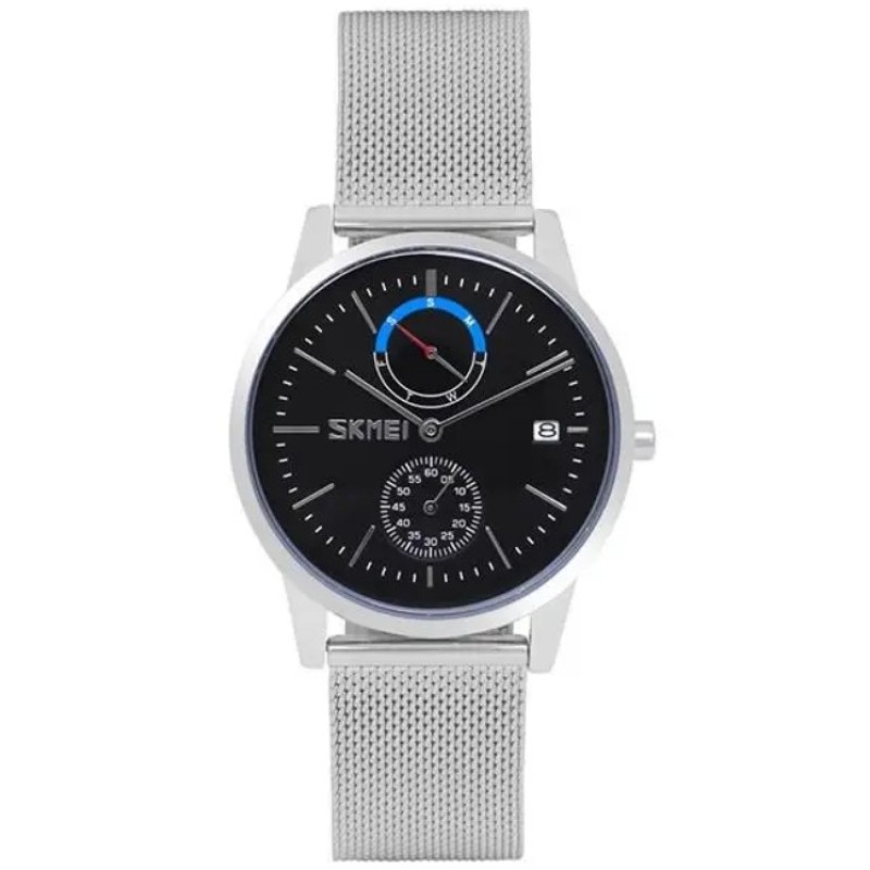 Класичний чоловічий годинник Skmei 9182 Сріблястий (1661159760)