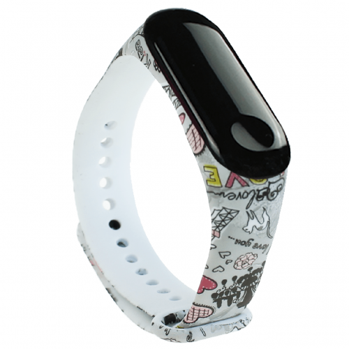 Ремінець Painted Strap для Xiaomi Mi Band 3 / 4 Love Ремінець Painted Strap для Xiaomi Mi Band 3 / 4 Love