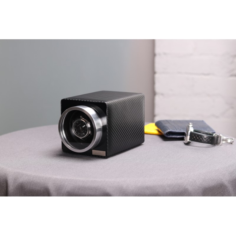 Шкатулка Salvadore для підзаводу 1 годинника MBPU/411/CF 11х11х17,5 см Чорний