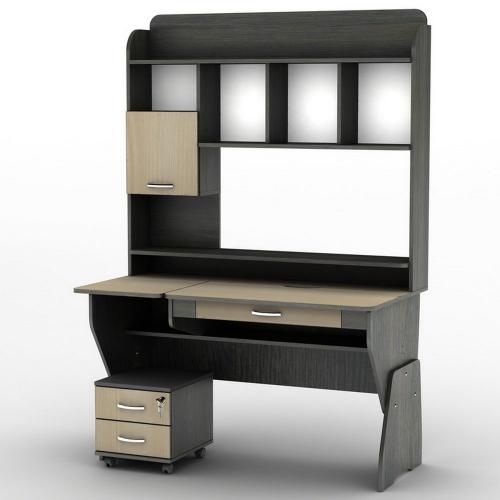 Стіл комп'ютерний Тиса Мебель СУ-23 Венге Молочний 1740x680x1200 мм Стіл комп'ютерний Тиса Мебель СУ-23 Венге Молочний 1740x680x1200 мм