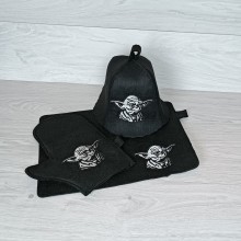 Подарунковий набір для лазні та сауни Luxyart Йода 3 предмети PU-014