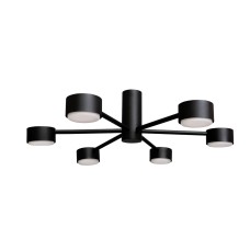 Люстра стельова MSK Electric Copter на шість круглих плафонів під лампи GX53 NL 8041-6 BK Чорний (618770)