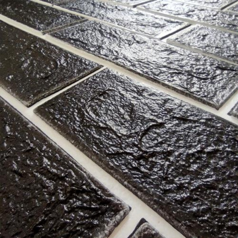 Самоклеюча стінова панель Sticker Wall Чорна 3D NEW CULTURAL WALL 70*70см*5мм BLACK+WHITE (D) SW-00001503