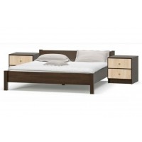 Ліжко Фантазія з тумбочками Меблі Сервіс із ламелями 160х200 Венге темний (psg_UK-6415014) Ліжко Фантазія з тумбочками Меблі Сервіс із ламелями 160х200 Венге темний (psg_UK-6415014)