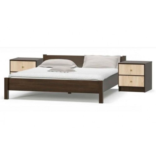 Ліжко Фантазія з тумбочками Меблі Сервіс із ламелями 160х200 Венге темний (psg_UK-6415014) Ліжко Фантазія з тумбочками Меблі Сервіс із ламелями 160х200 Венге темний (psg_UK-6415014)