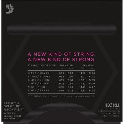Струни для електрогітари D'Addario NYXL0940BT Nickel Wound Super Light Electric Guitar Strings Balanced Tension 9/40 Струни для електрогітари D'Addario NYXL0940BT Nickel Wound Super Light Electric Guitar Strings Balanced Tension 9/40