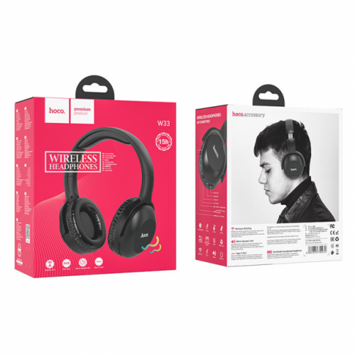 Бездротові навушники Bluetooth HOCO W33 Art sount BT headset Black