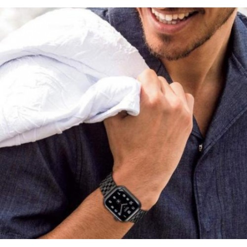 Браслет BeWatch для Apple Watch series 3 4 | 5 | 6 із шириною корпусу 38|40mm Quadro сталевий Чорний (1024401) Браслет BeWatch для Apple Watch series 3 4 | 5 | 6 із шириною корпусу 38|40mm Quadro сталевий Чорний (1024401)