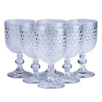 Набір келихів столових з товстого скла TS Kitchen 6 штук під кришталь прозорий (HP4152)