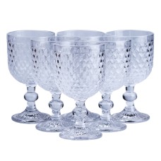 Набір келихів столових з товстого скла TS Kitchen 6 штук під кришталь прозорий (HP4152)