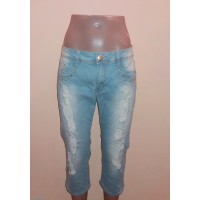 Жіночі джинсові капрі Mine 33 Блакитний (ю100)