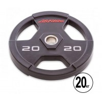 Млинці (диски) поліуретанові з хватом та металевою втулкою d-51мм Life Fitness SC-80154-20 20кг (SKL0238)