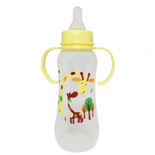 Пляшечка пластикова з ручками Mega Zayka MGZ-0207(Yellow) 250 мл Пляшечка пластикова з ручками Mega Zayka MGZ-0207(Yellow) 250 мл