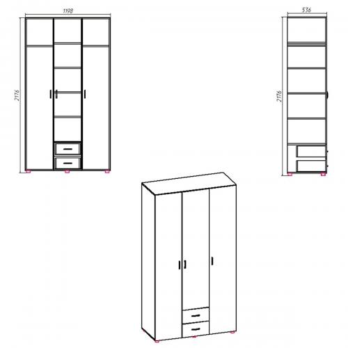 Шафа Компаніт 6 Німфея альба (білий) Шафа Компаніт 6 Німфея альба (білий)