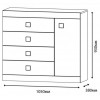 Комод для рещей Еверест Соната 5 Сонома + білий (Son-1)