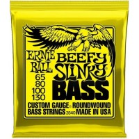 Струни для бас-гітари Ernie Ball 2840 Beefy Slinky Bass Nickel Wound 65/130 Струни для бас-гітари Ernie Ball 2840 Beefy Slinky Bass Nickel Wound 65/130
