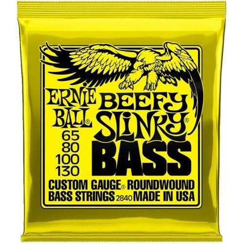 Струни для бас-гітари Ernie Ball 2840 Beefy Slinky Bass Nickel Wound 65/130 Струни для бас-гітари Ernie Ball 2840 Beefy Slinky Bass Nickel Wound 65/130