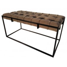 Банкетка - пуф для передпокою в стилі Loft NS-126 530x800x400 мм Черный