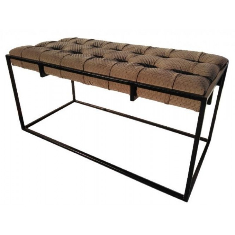 Банкетка - пуф для передпокою в стилі Loft NS-126 530x800x400 мм Черный