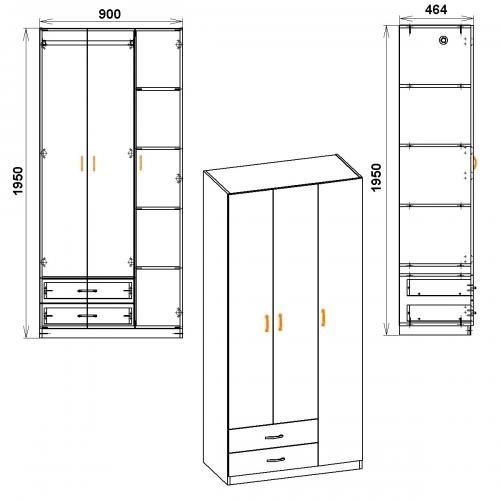 Шафа для речей 13 Компанит бук