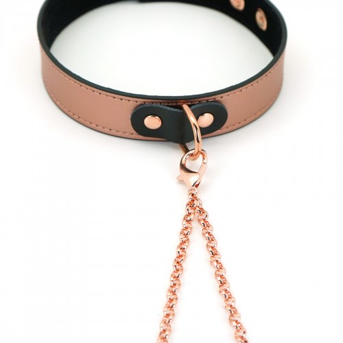 Нашийник із затискачами для сосків Liebe Seele Rose Gold Memory Collar with Nipple Clamps в інтернет супермаркеті PbayMarket!