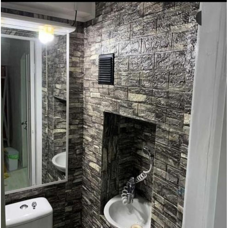 Самоклеюча декоративна 3D панель 3D Loft Сірий піщаник 700x770x3 мм (59-3)