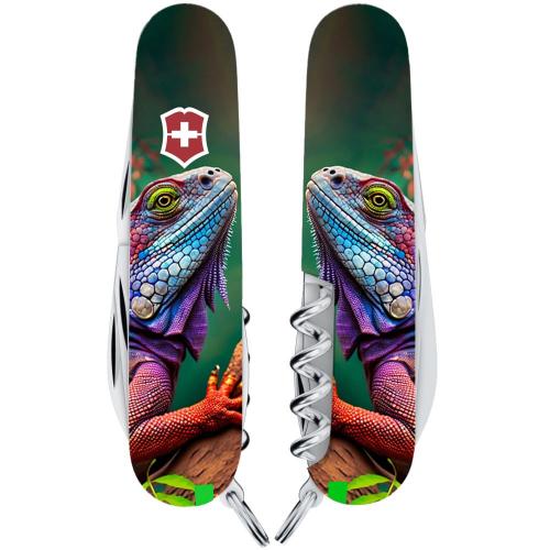 Складаний ніж Victorinox Camper Animal 91 мм 14 функцій Хамелеон (1.3613.3_F1020pw) Складаний ніж Victorinox Camper Animal 91 мм 14 функцій Хамелеон (1.3613.3_F1020pw)