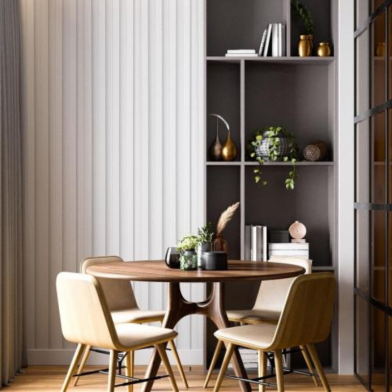 Декоративна стінова рейка Sticker Wall 160*23*3000мм (D) SW-00001533 Біла