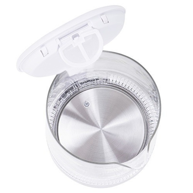 Чайник електричний скляний з терморегулятором Mesko MS 1301w 1.7 л білий