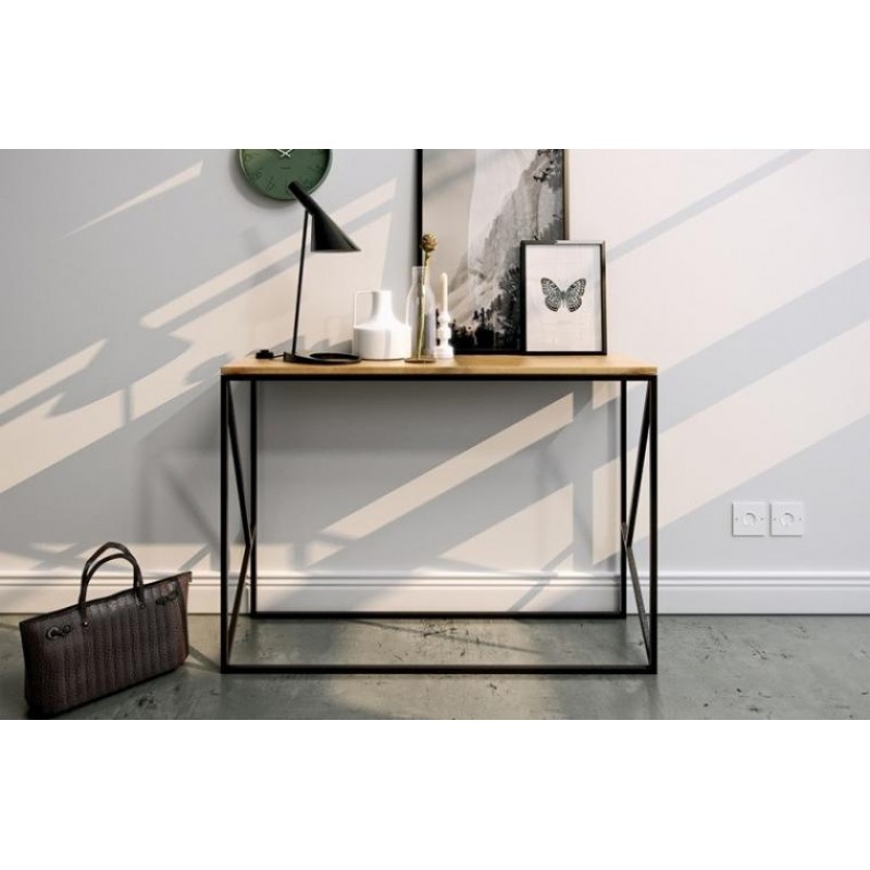 Консоль для дому в стилі Loft NS-367 830x1100x300 мм Черный